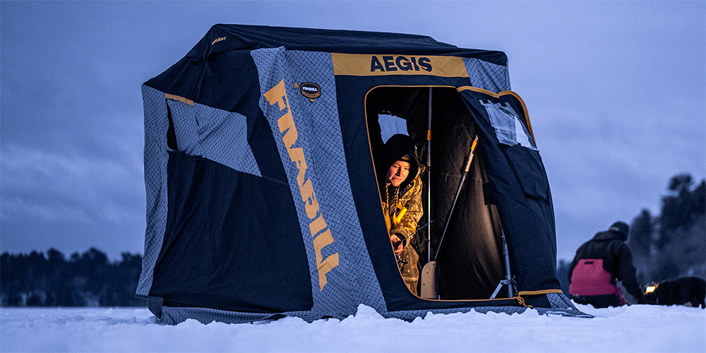 heck yeah outdoors - best flip over ice fishing shelter